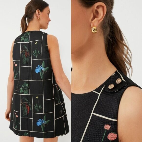 Tuckernuck NEW Black Fresher Buds Woven Grace Sleeveless Mini Dress Size XXS - Picture 3 of 9